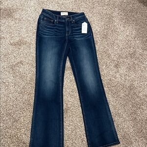 Classic Dark Sterling and Stitch Blue Flare Jeans